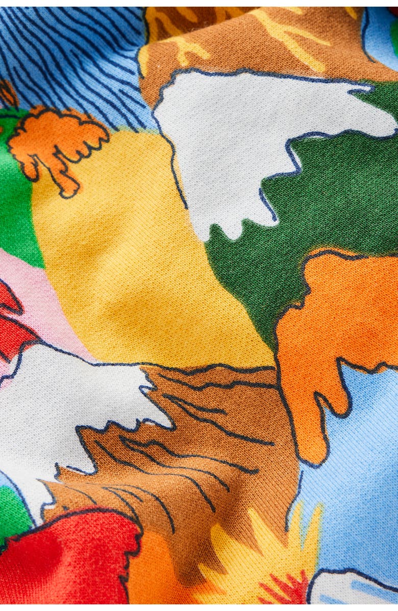 Mini Boden Kids' Volcano Print Cotton Sweatshirt, Alternate, color, Multi Volcanoes
