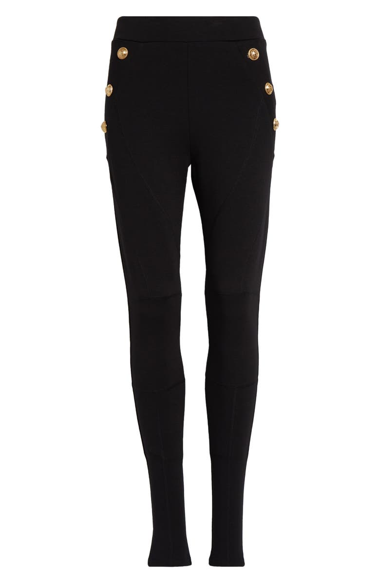 Balmain 6-Button Leggings, Alternate, color, 