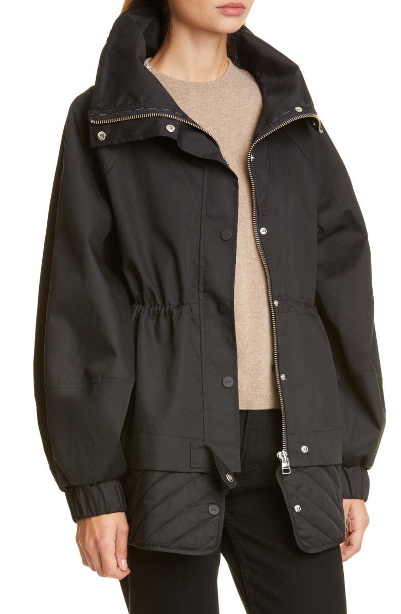 Ganni Double Hem Jacket, Alternate, color, 