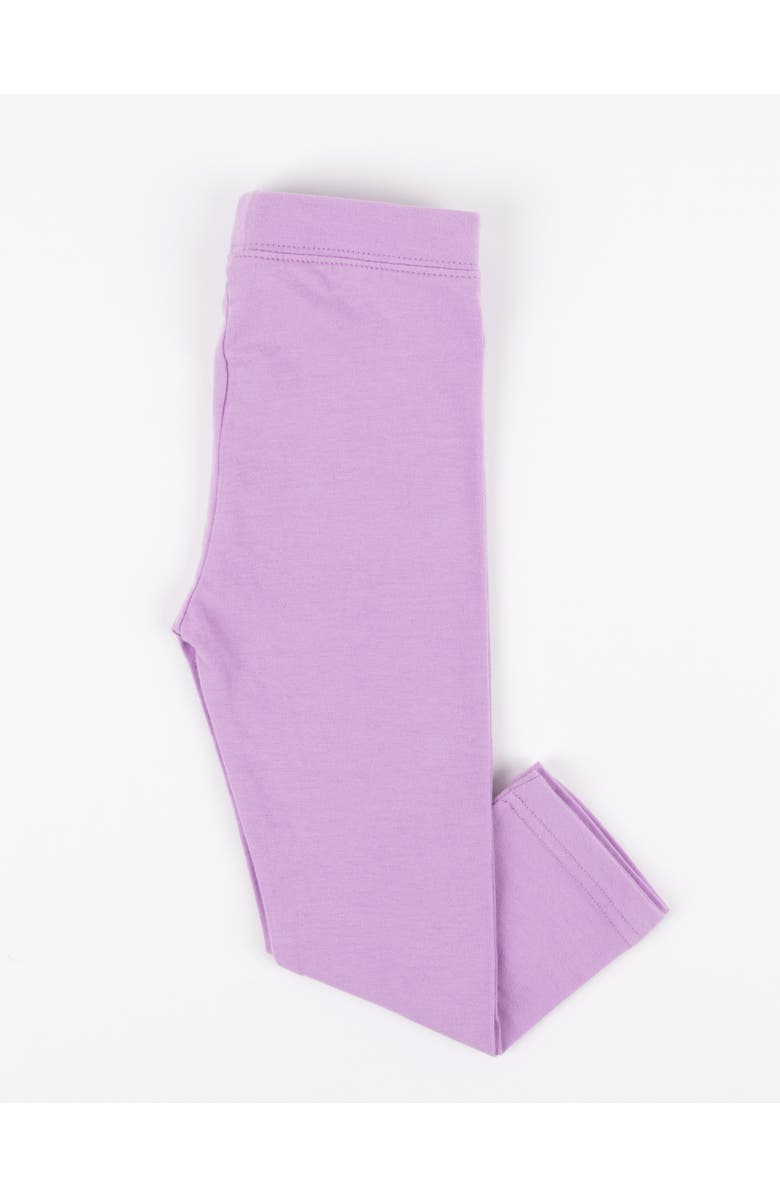 Leveret Girls Cotton Leggings, Solid Colors, Alternate, color, Purple