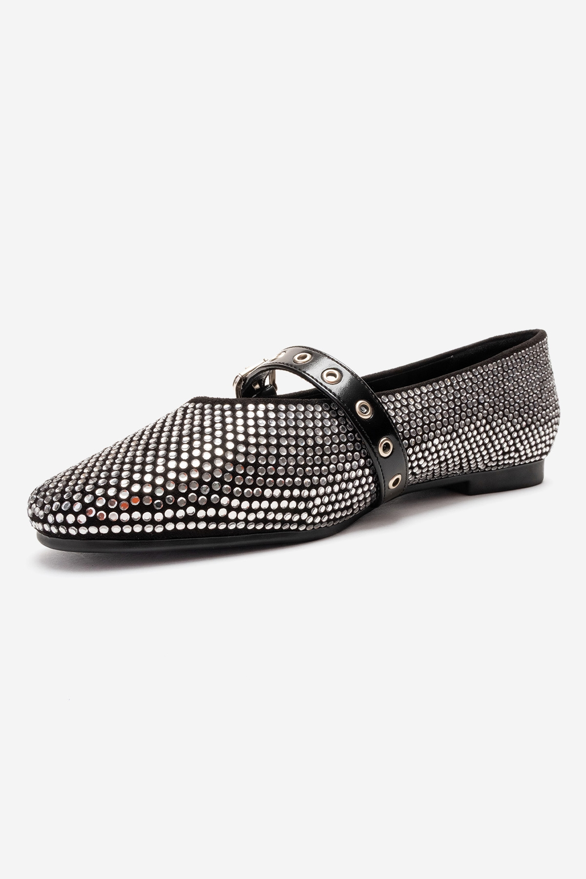 Clive Embellished Ballet Flat, Alternate, color, Black