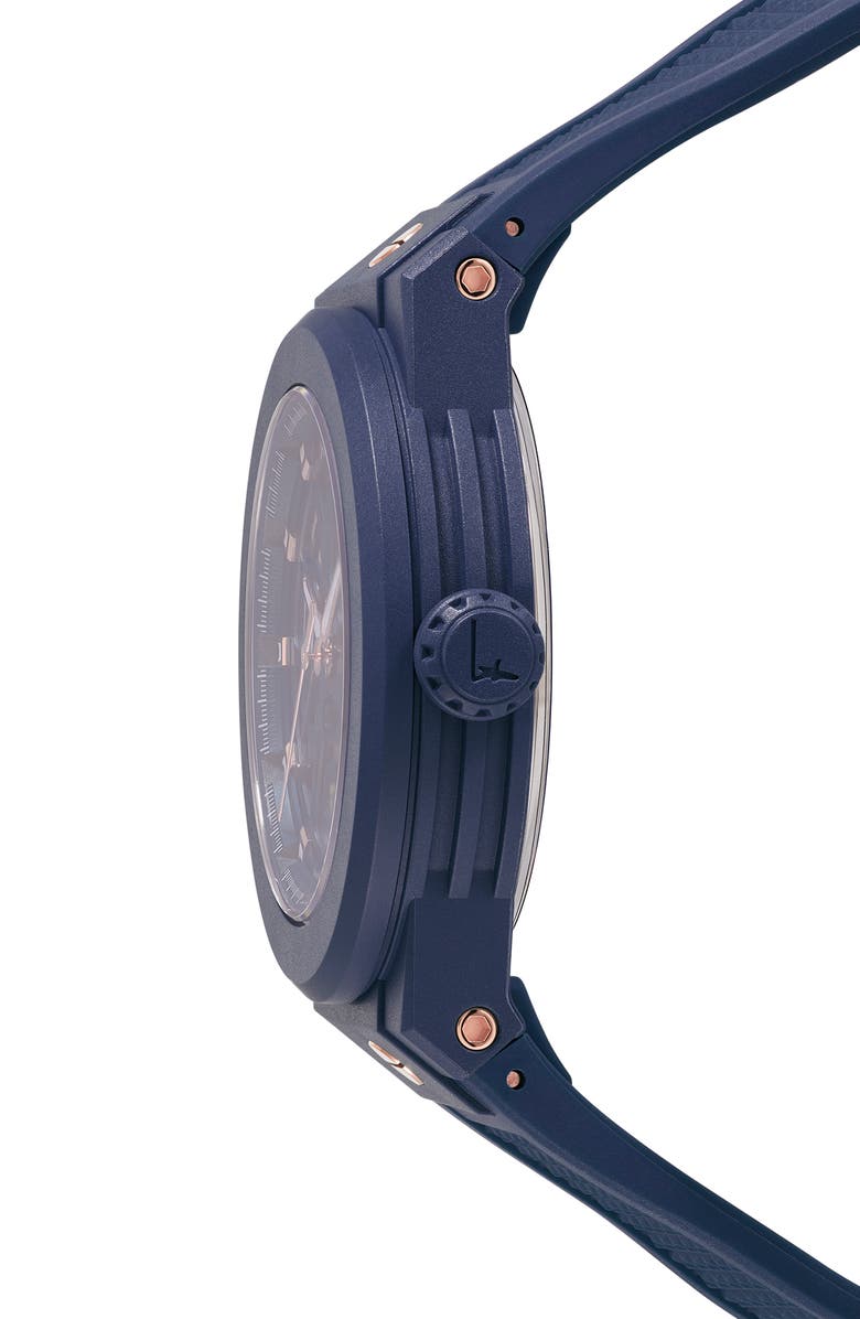 FERRAGAMO F-80 Skeleton Ecoceramic Watch, 41mm, Alternate, color, 