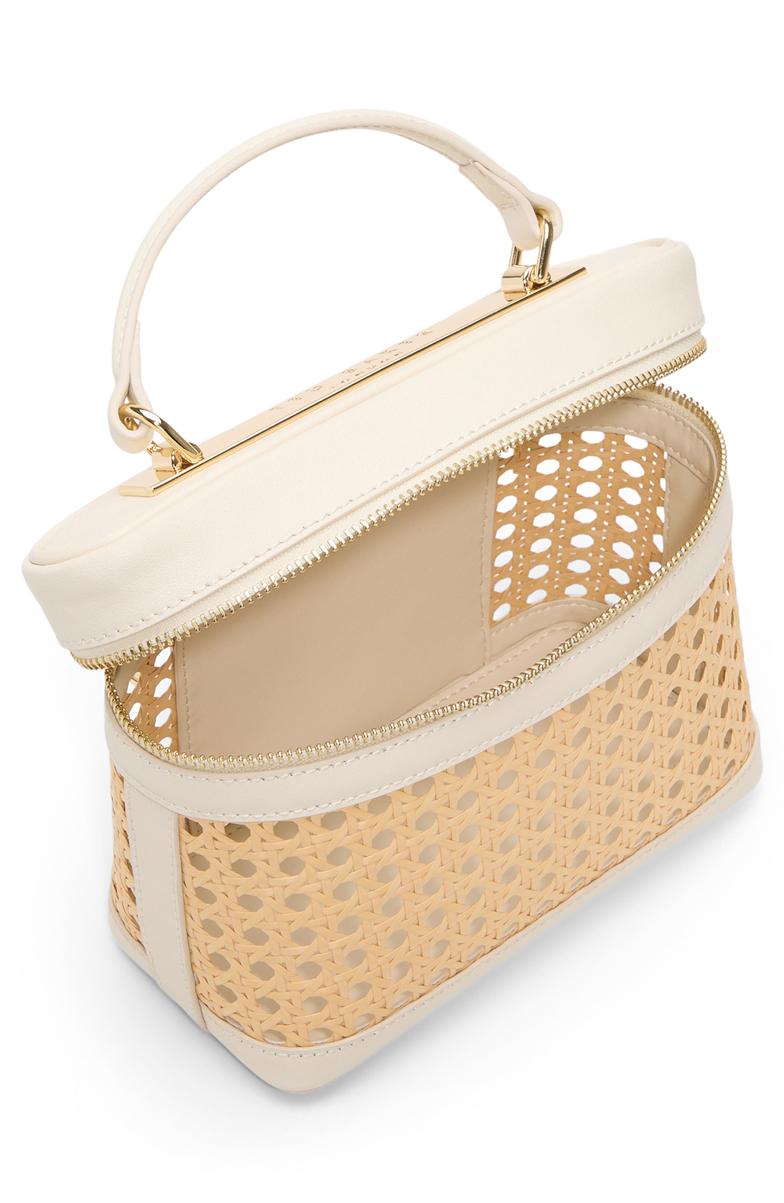 Ted Baker Tia Woven Satchel, Alternate, color, Natural