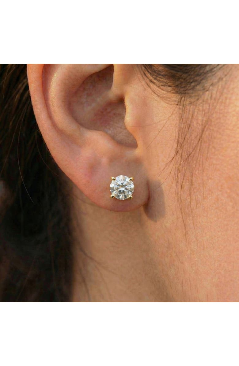 Bliss Diamond 3ct TDW Diamond Studs 14K Gold Lab Grown Screw Back Earrings, Alternate, color, 14K Yellow Gold