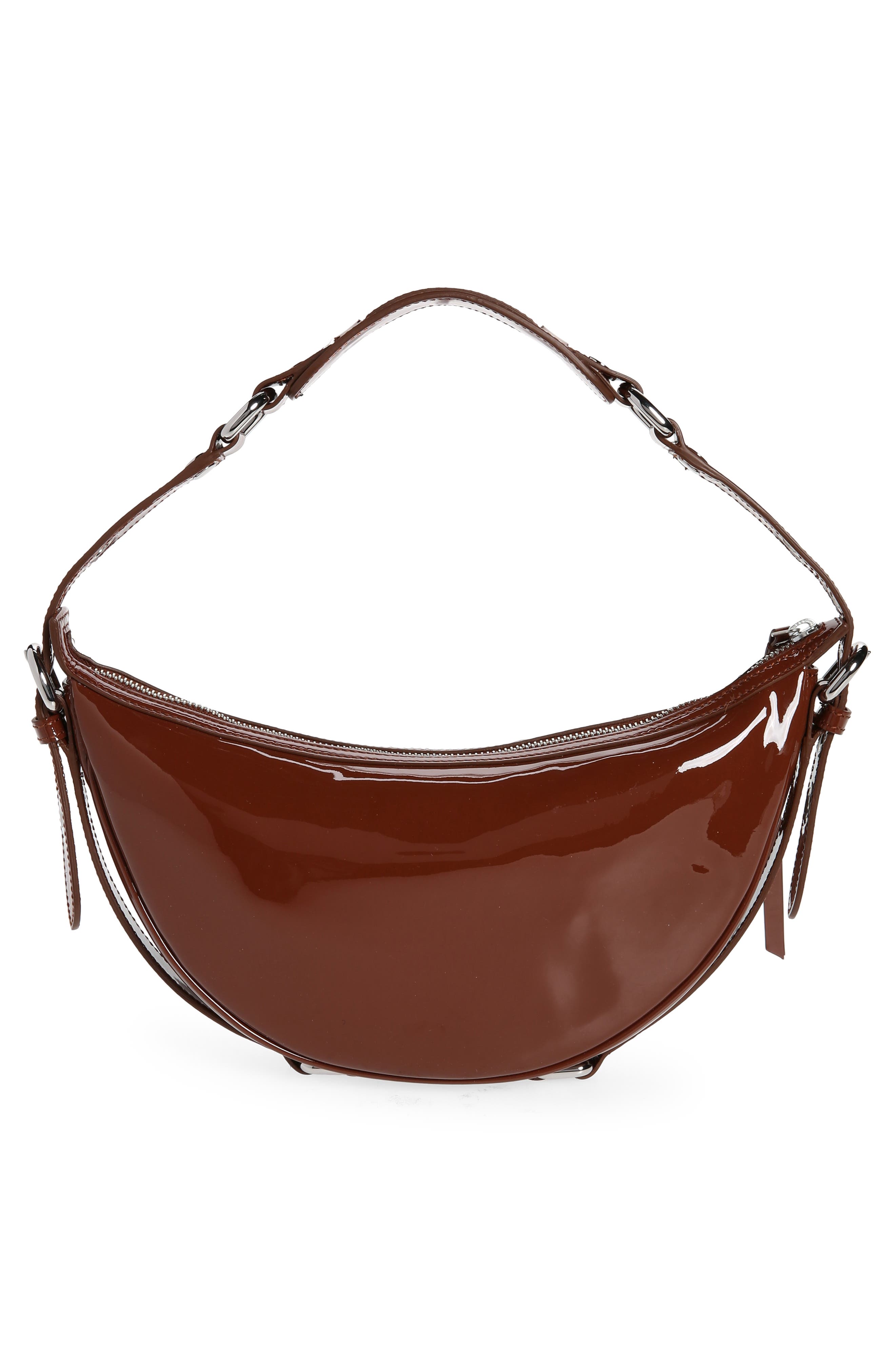 By Far Gib Patent Leather Shoulder Bag, Alternate, color, 
