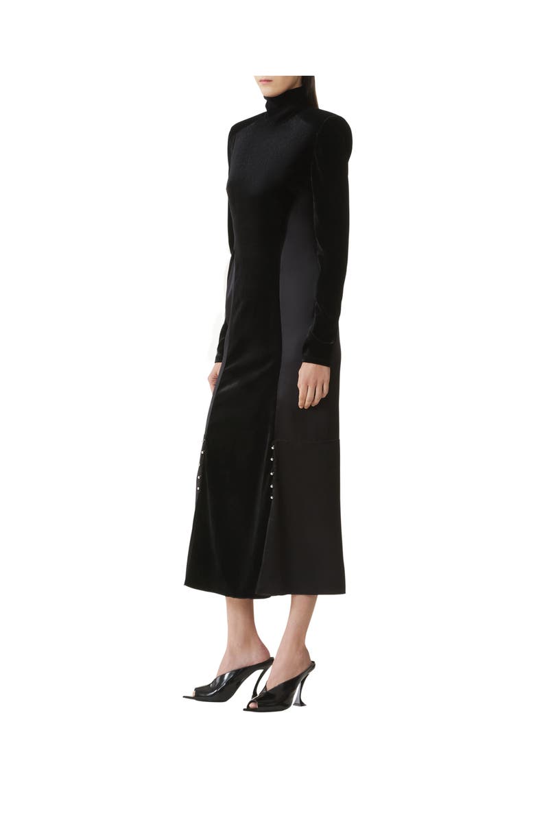 Lanvin Velvet Midi Dress, Alternate, color, Black