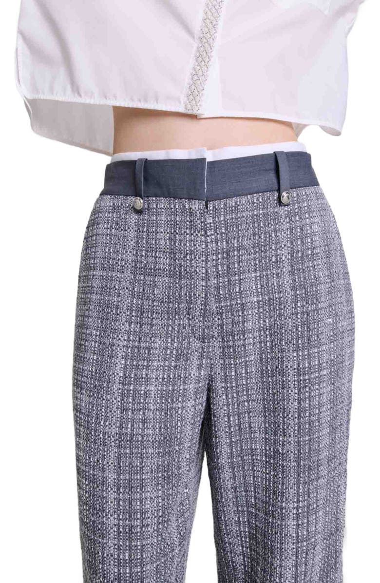 maje Tweed trousers, Alternate, color, 