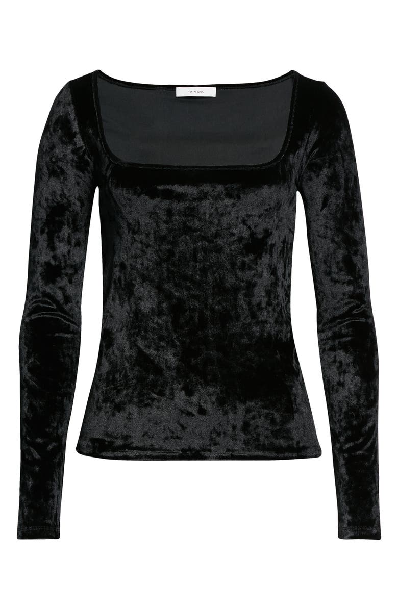 Vince Velour Square Neck Top, Alternate, color, 
