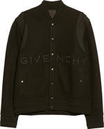Givenchy Logo Virgin Wool Bomber Jacket