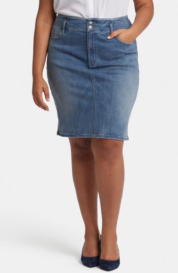 NYDJ NYDJ HOLLYWOOD HIGH WAIST DENIM PENCIL SKIRT