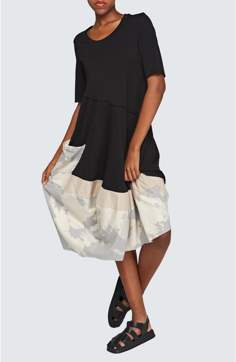 LUUKAA Selene Long Cotton Jersey Dress, Alternate, color, Original