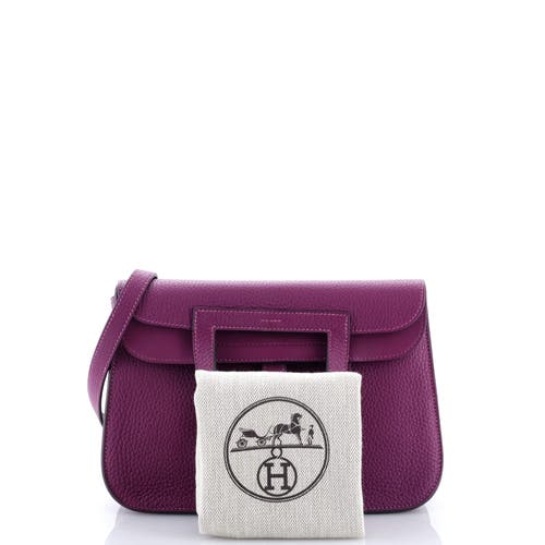 Pre-owned Hermes Hermes Halzan Bag Clemence 25 In Pink
