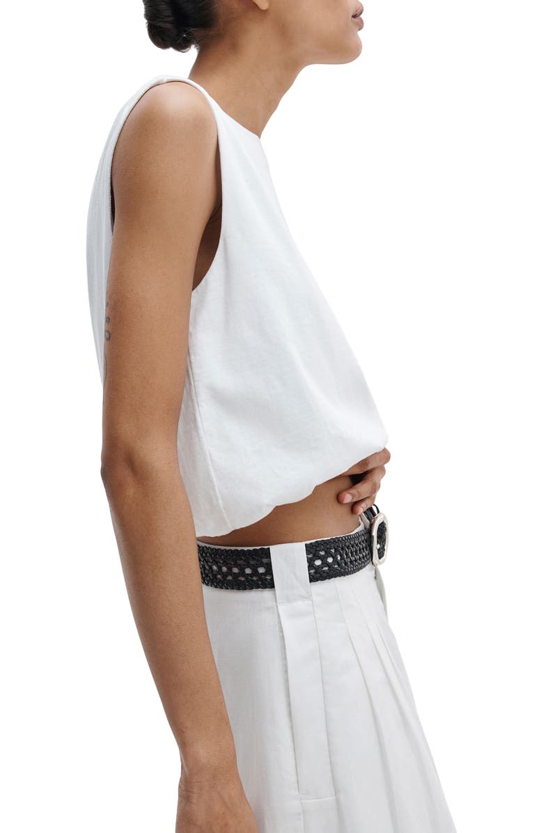 rag & bone Mica Crop Bubble Top, Alternate, color, White