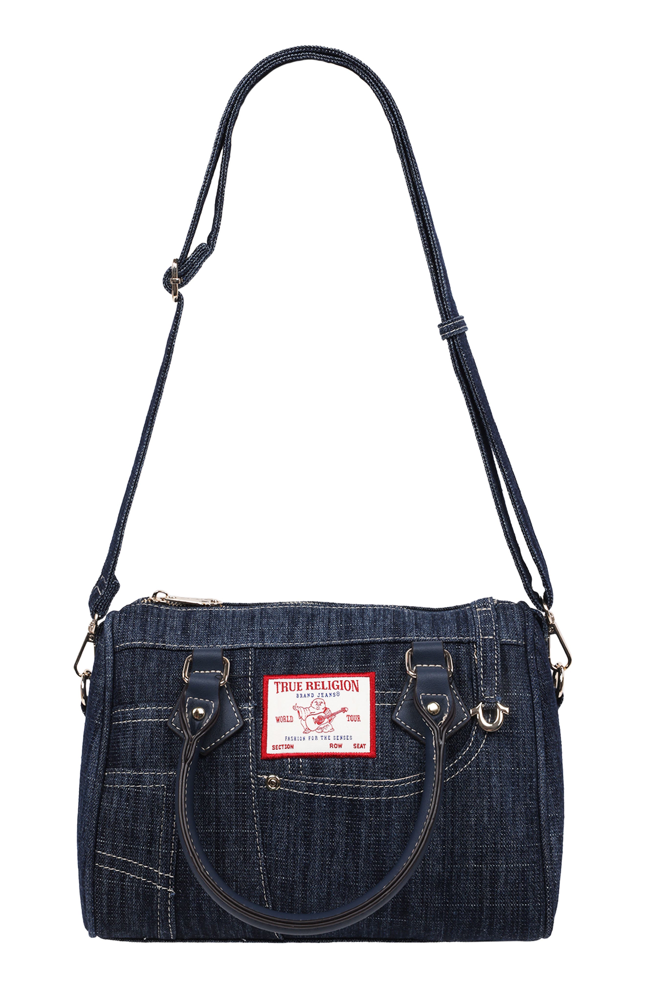 Heritage Denim Satchel Bag, Alternate, color, DARK DENIM