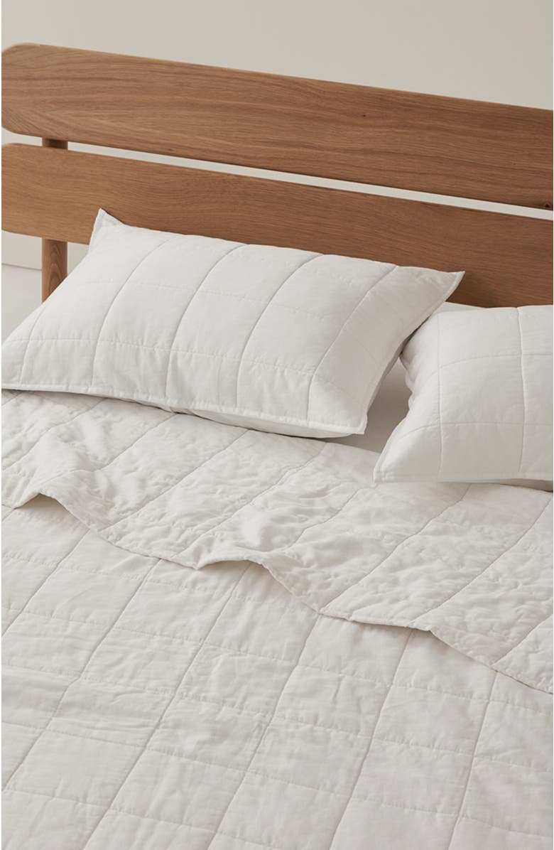 Pact Organic Quilted Sham 2-Pack, Alternate, color, White