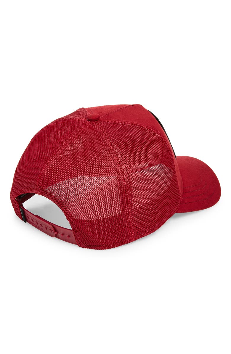 Goorin Bros. Front & Center Trucker Cap, Alternate, color, Red/ Black