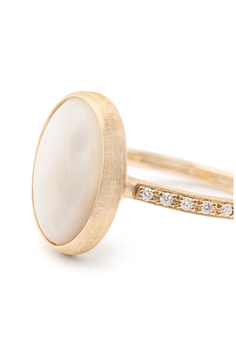 Siviglia 18K Yellow Gold, Diamond & Mother-of-Pearl Ring, Alternate, color, GOLD