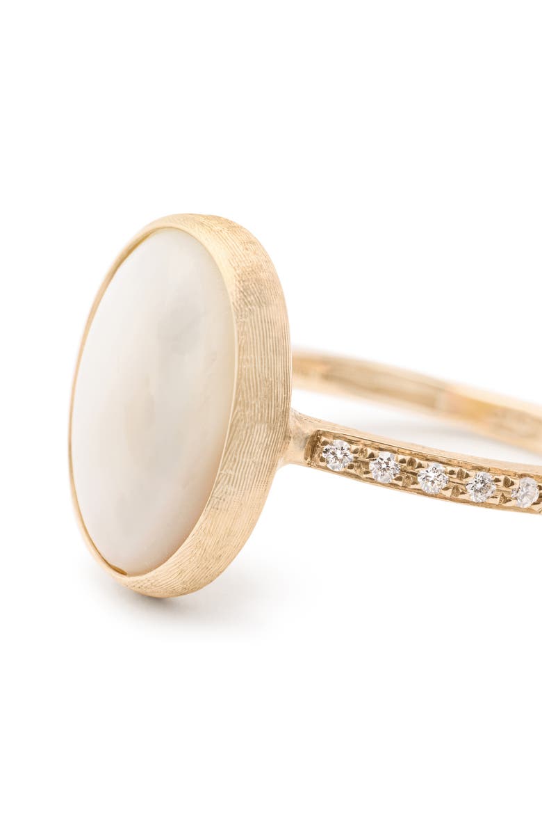 Marco Bicego Siviglia 18K Yellow Gold, Diamond & Mother-of-Pearl Ring, Alternate, color, Gold
