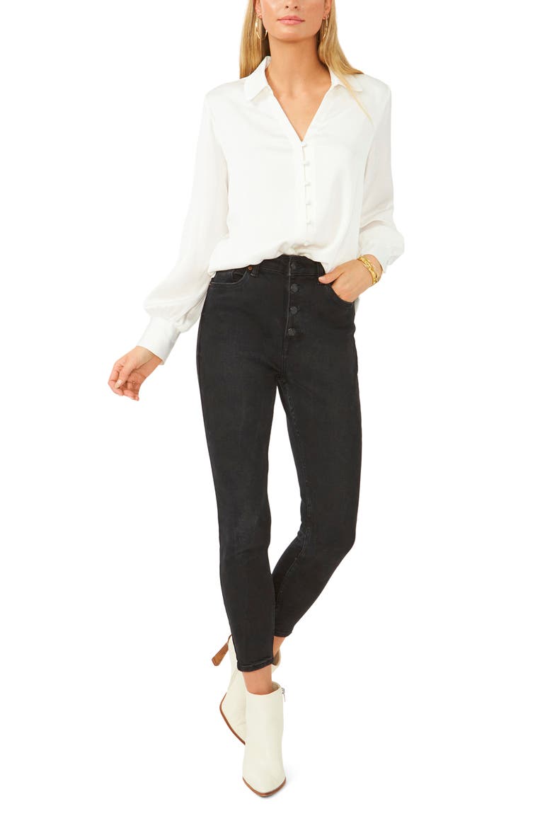 Button-Up Shirt, Alternate, color, NEW IVORY