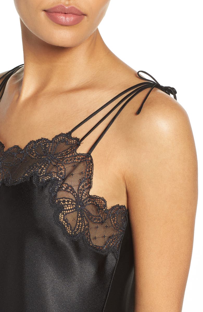 Oscar de la Renta Sleepwear Charmeuse Chemise, Alternate, color,