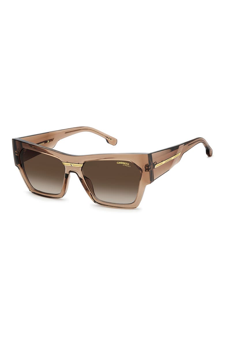 Victory 57mm Gradient Rectangular Sunglasses, Alternate, color, BROWN/ BROWN SF