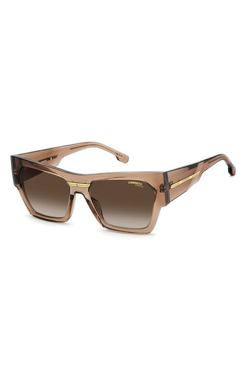 Carrera Eyewear Victory 57mm Gradient Rectangular Sunglasses In Brown