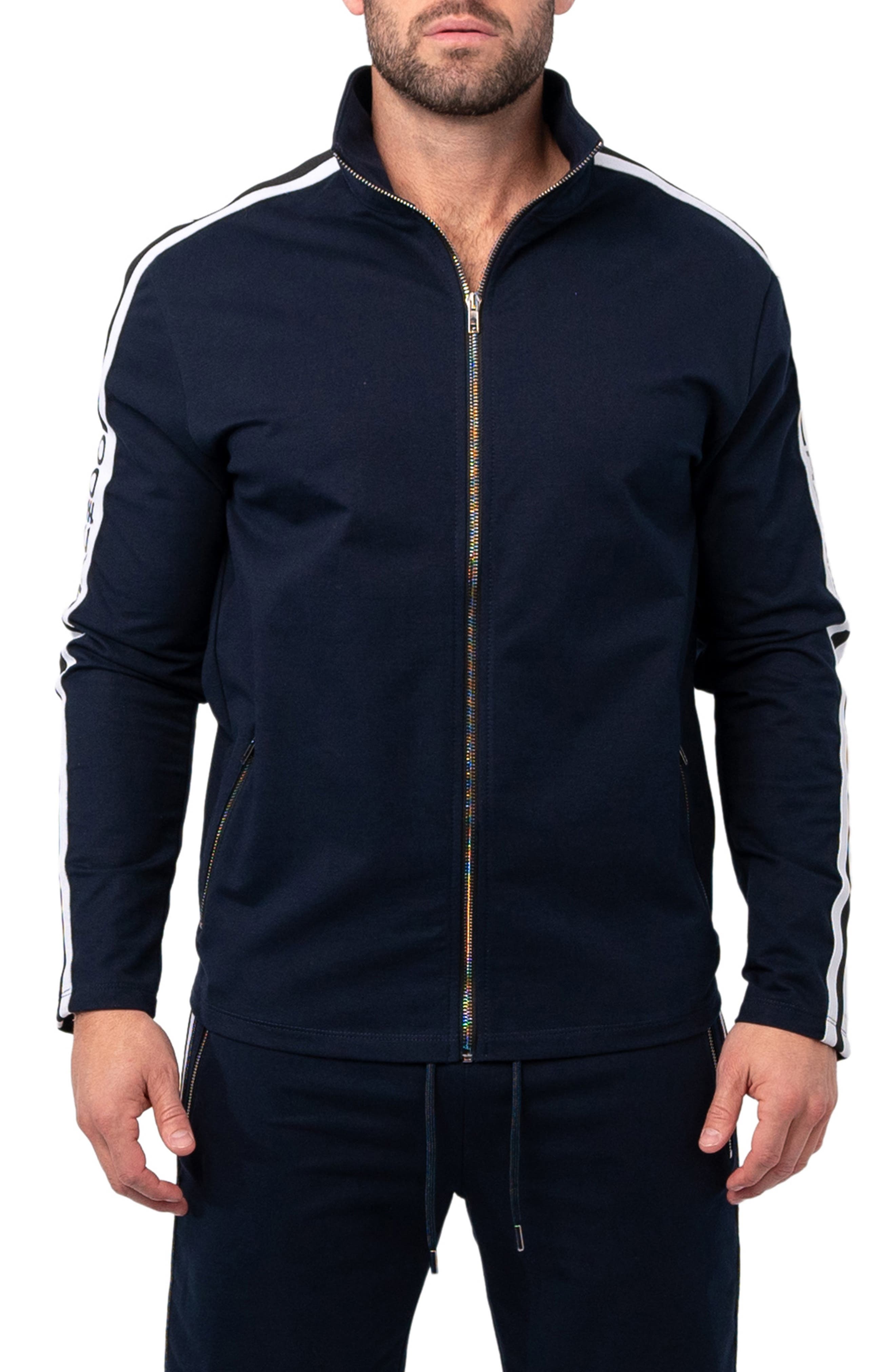 Maceoo Stretch Cotton Zip-Up Track Jacket