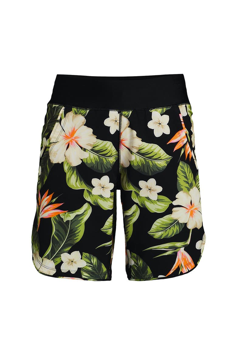 SunShade UPF 50 9" Board Shorts, Alternate, color, Hibiscus Floral/Black