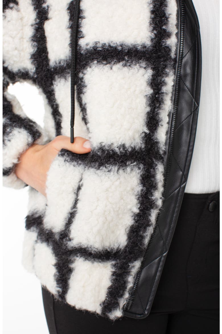 Full Zip Hoodie, Alternate, color, WHITE/ BLACK