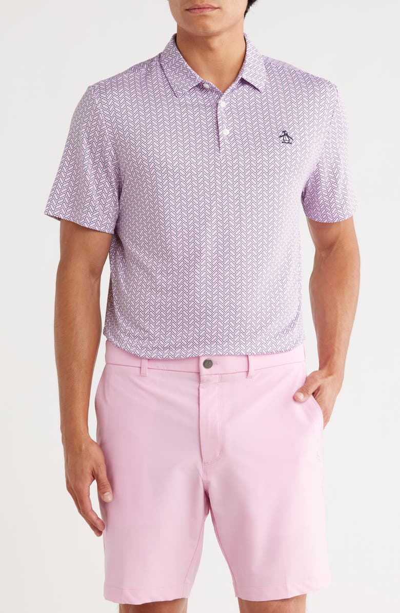 Original Penguin Herit Polo, Main, color, Lilac Sachet