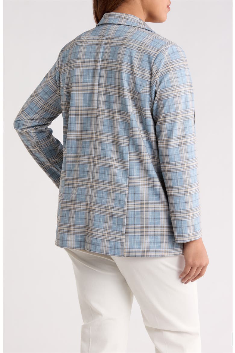 Plaid Open Front Boyfriend Blazer, Alternate, color, SHADOW BLUE MULTI