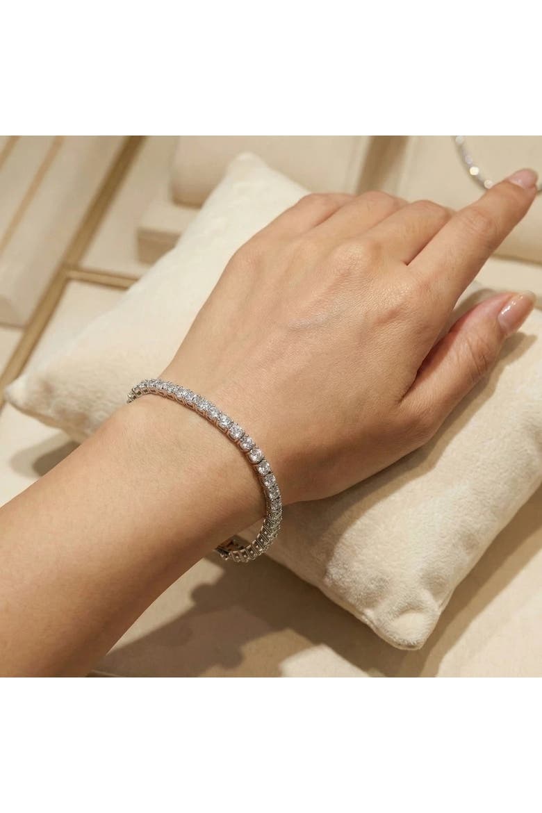 10 ct Diamond Tennis Bracelet 14k Gold 7" Double Lock Clasp, Alternate, color, 14k White Gold