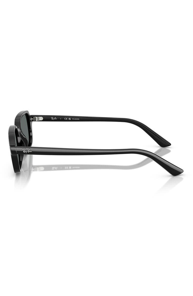 Ray-Ban 51mm Zuri Polarized Pillow Sunglasses, Alternate, color, Black / Dark Grey Polar