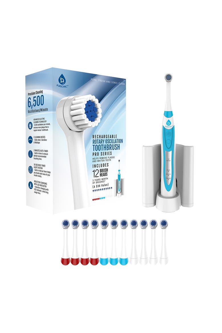 Rechargeable Rotary Oscillation Toothbrush Pro Series, Alternate, color, WHITE