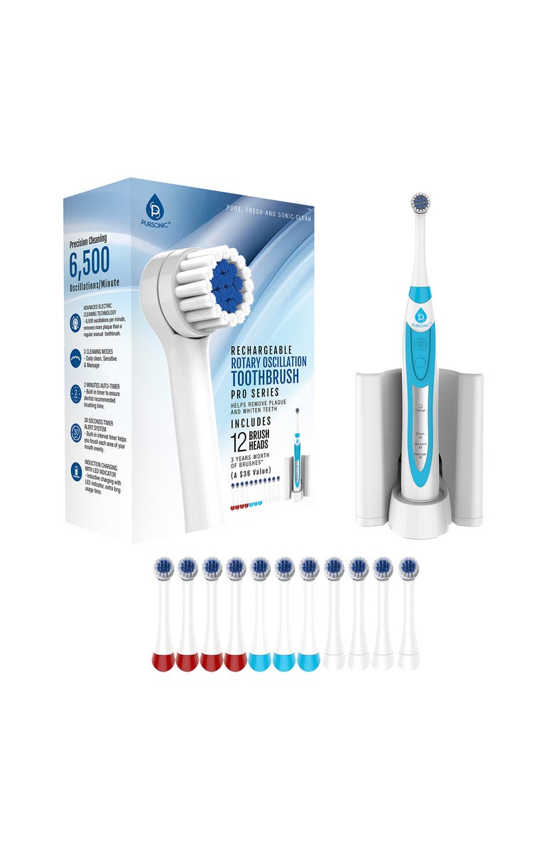 PURSONIC Rechargeable Rotary Oscillation Toothbrush Pro Series, Alternate, color, White
