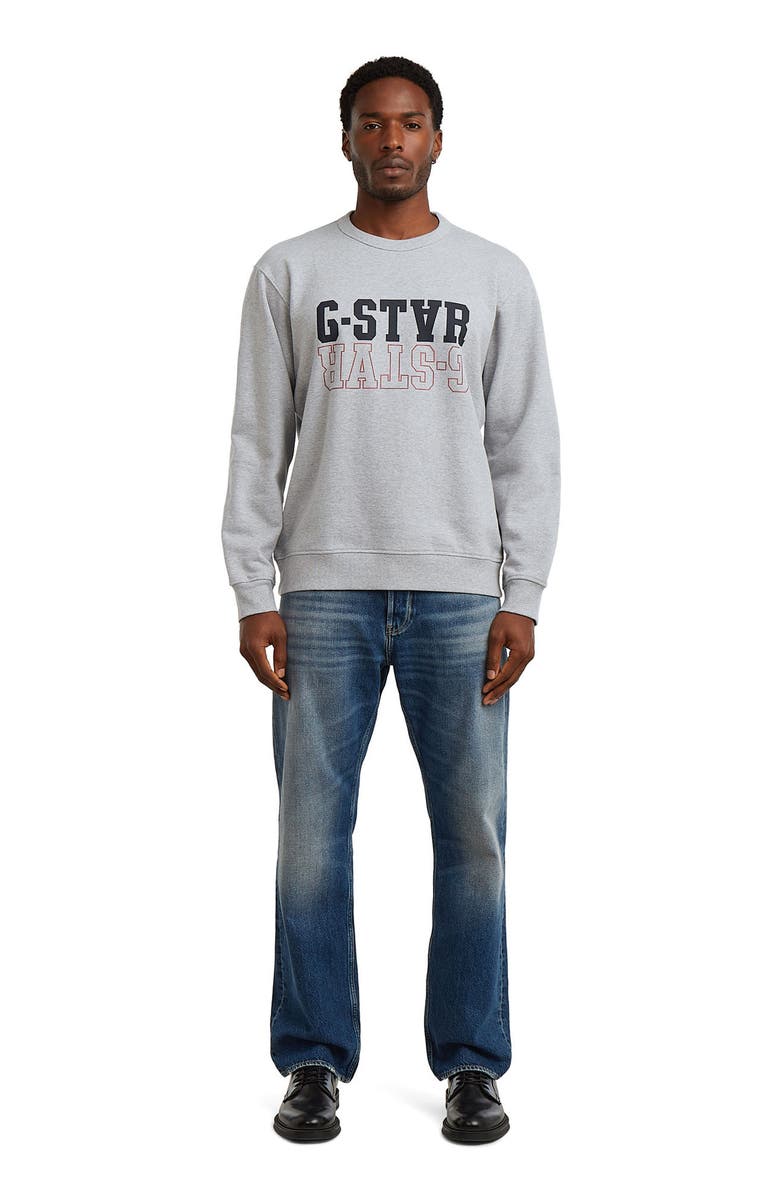 G-STAR Logo Graphic Sweatshirt, Alternate, color, Medium Grey Heather
