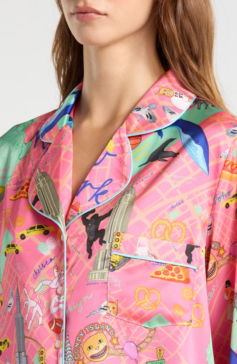 Karen Mabon City That Never Sleeps Pajamas, Alternate, color, Light Pink