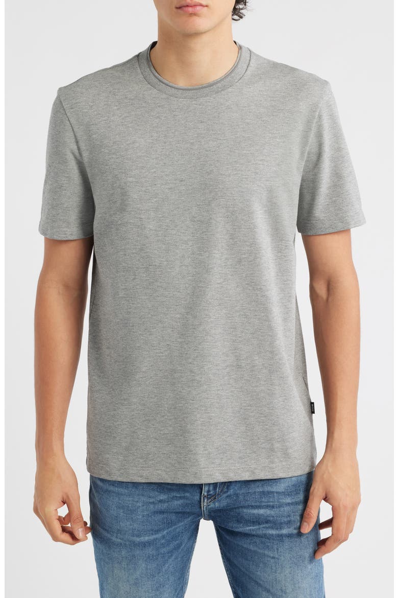 Thompson Tipped Cotton Blend T-Shirt, Main, color, SILVER