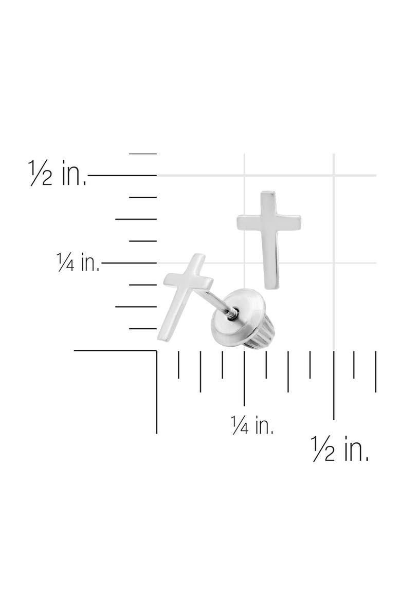 Sterling Silver Cross Earrings, Alternate, color, SILVER