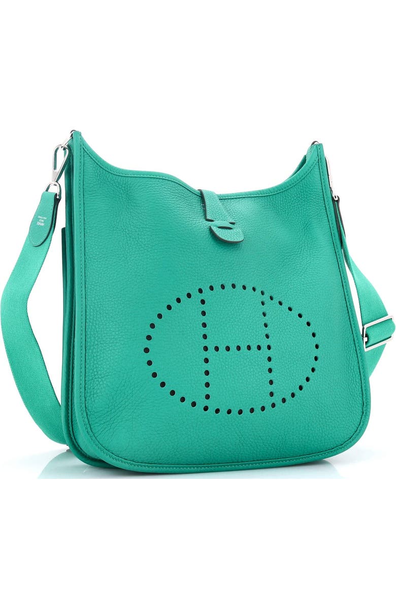 Pre-Owned Hermes Evelyne Bag Gen III Clemence PM, Alternate, color, Vert Verone