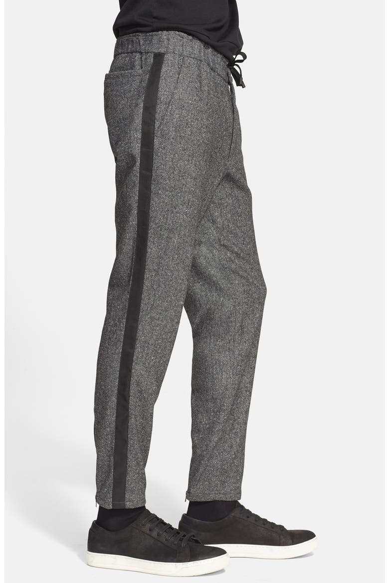 Stripe Wool Track Pants, Alternate, color, GREY