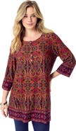 Roaman's Henley Ultra Drape Tunic