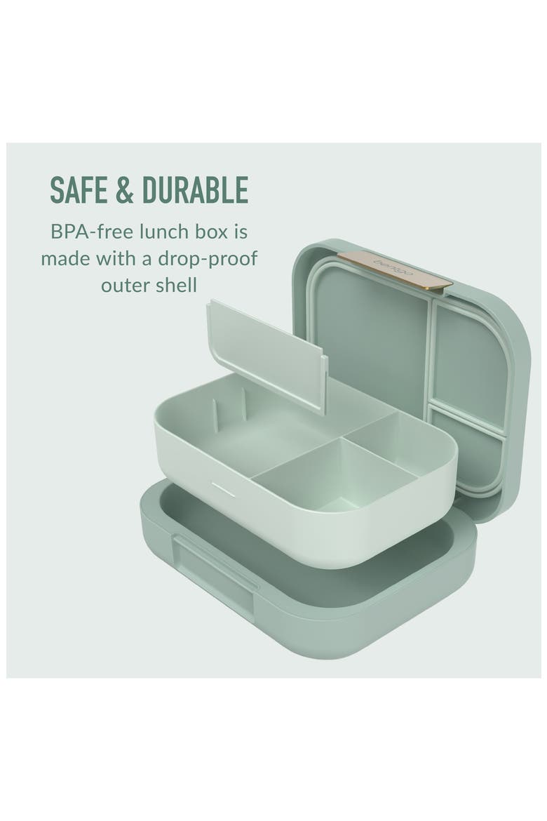 Set of 2 Modern Leakproof Lunch Bento Boxes, Alternate, color, MINT GREEN