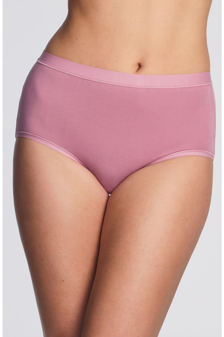 Understated Cotton Blend Briefs, Main, color, LILAC
