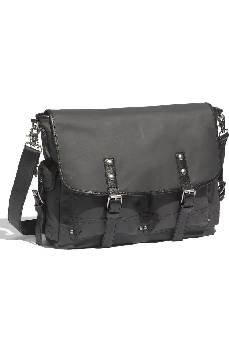 John Varvatos Star USA Coated Canvas Messenger Bag, Main, color,
