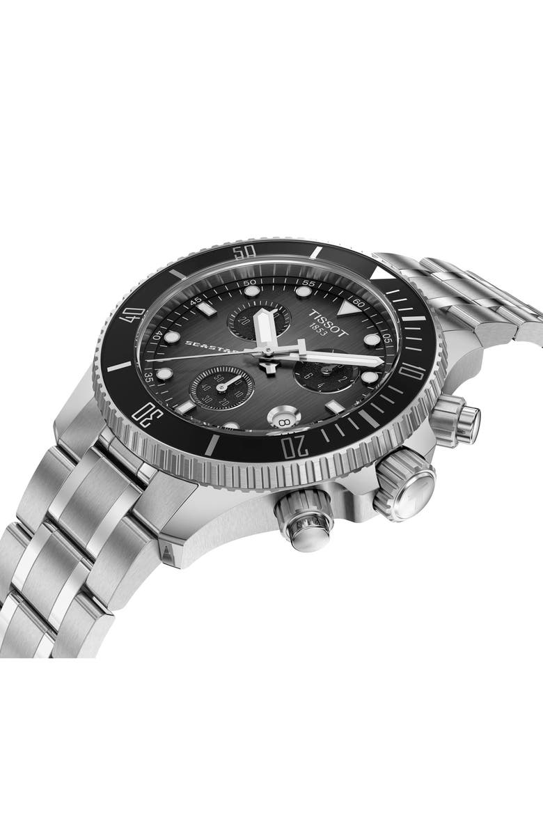 Tissot Seastar 1000 Chronograph Bracelet Watch, 38mm, Alternate, color, Grey Gradient