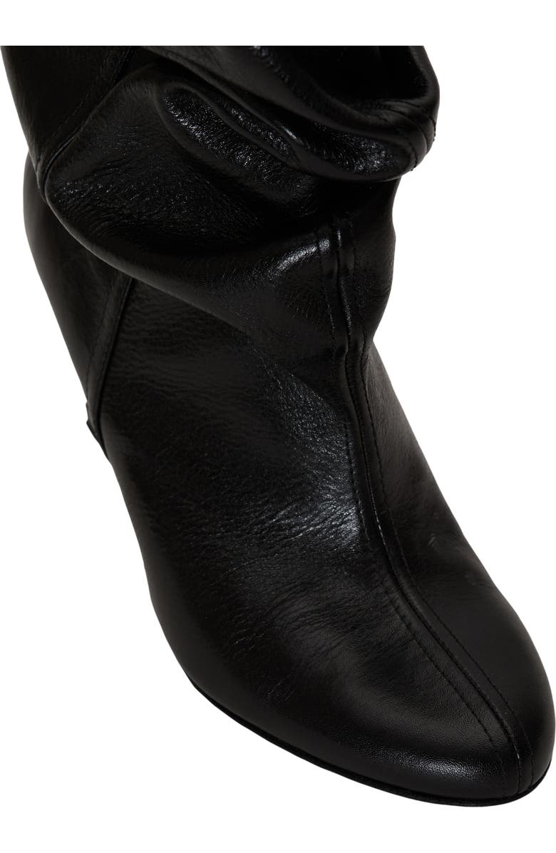 Balmain No Wedge textured leather ankle boots, Alternate, color, Black