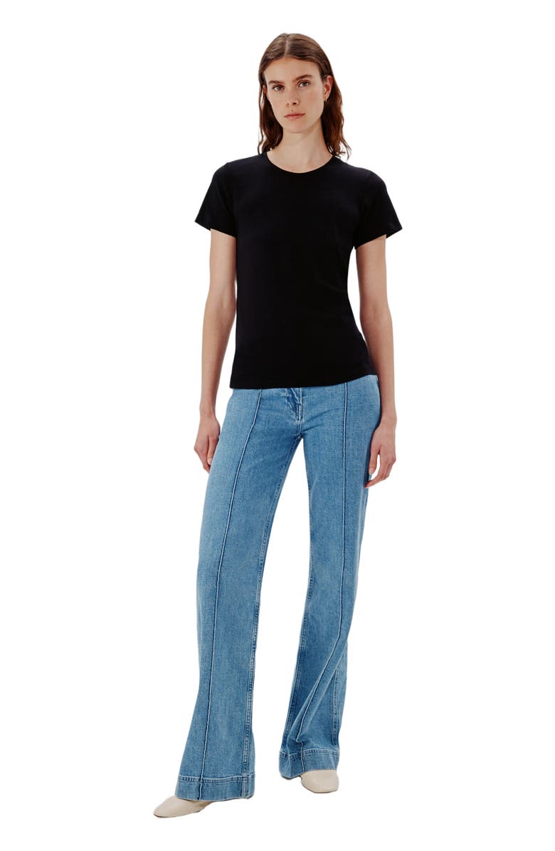 Another Tomorrow CREW NECK TEE, Alternate, color, Black