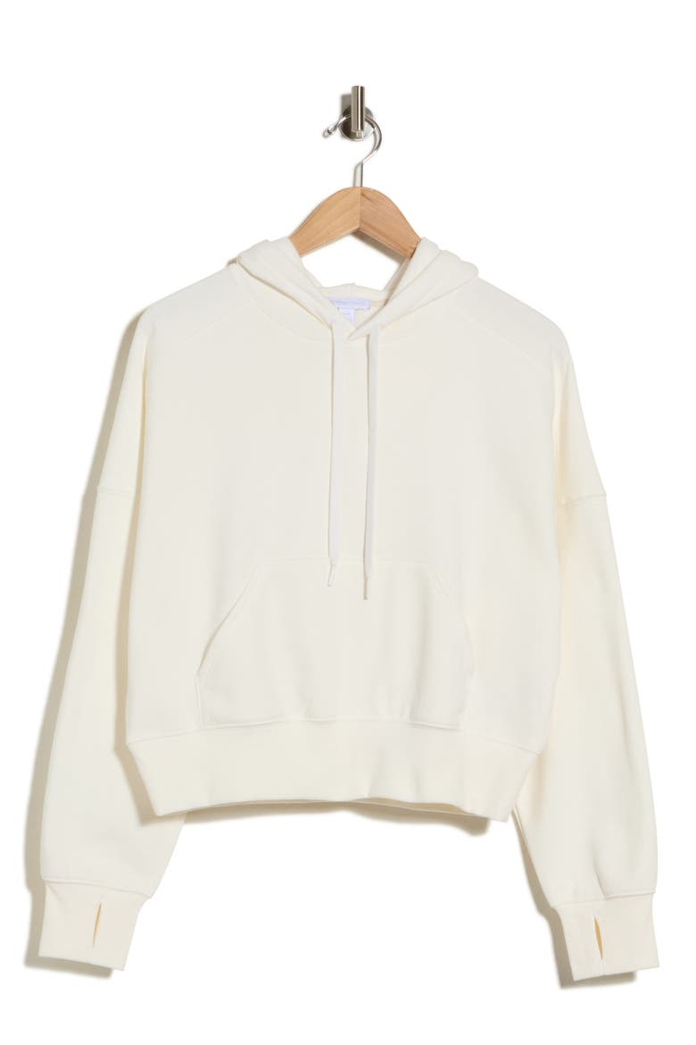 Luxefleece Cropped Hoodie, Main, color, FRESH SNOW