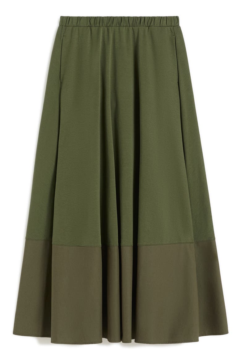 Ribes Mixed Media Maxi Dress, Alternate, color, MOSS GREEN